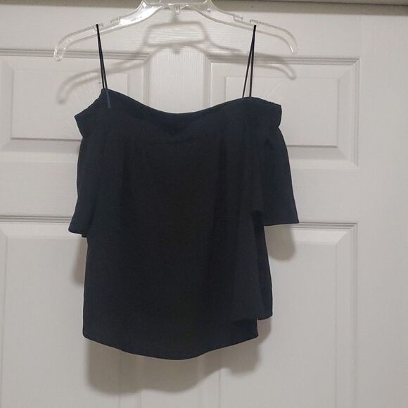 - IT GIRL womens S black off shoulder crop top - Picture 1 of 6